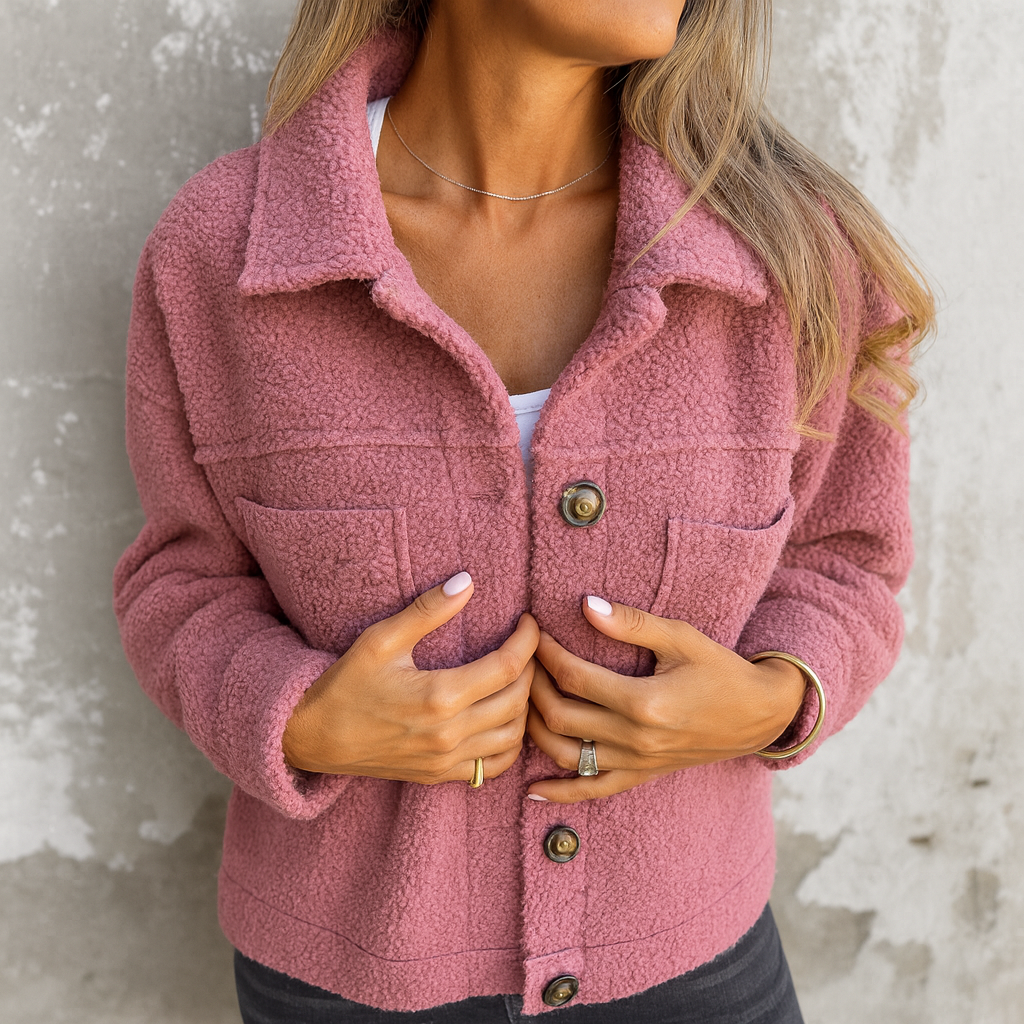 Katia™ | Weiche Fleecejacke mit Knöpfen