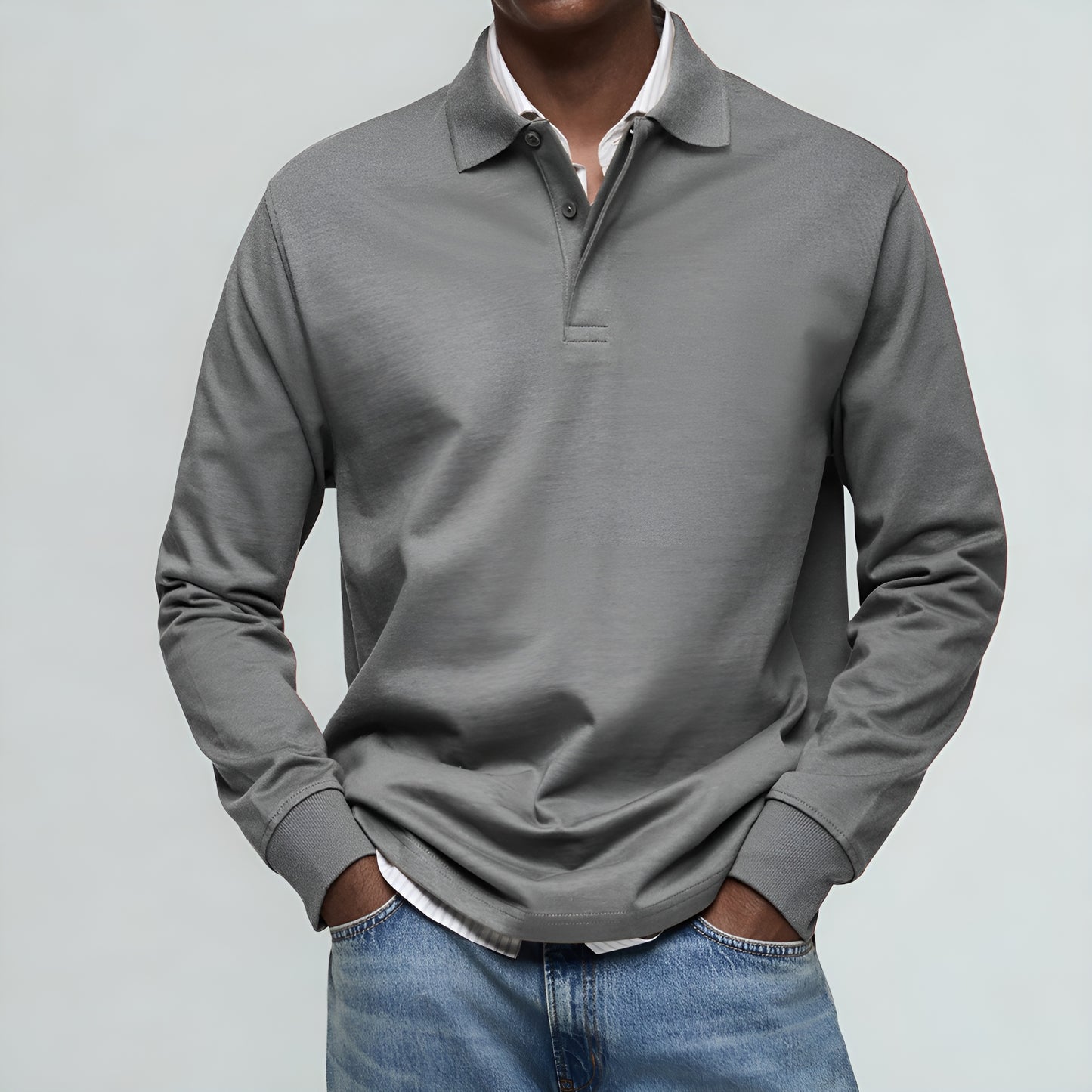 Lorenzo™ | Luxus-Poloshirt mit langen Ärmeln