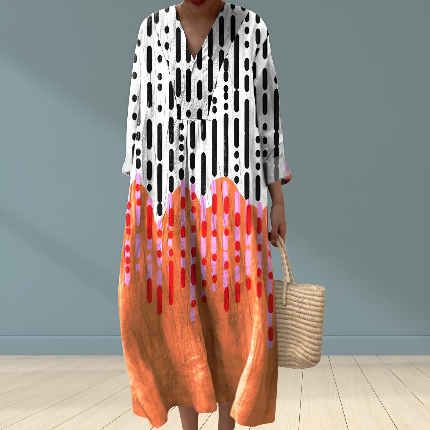 Carola™ | Stilvolles Geometrisches Kleid
