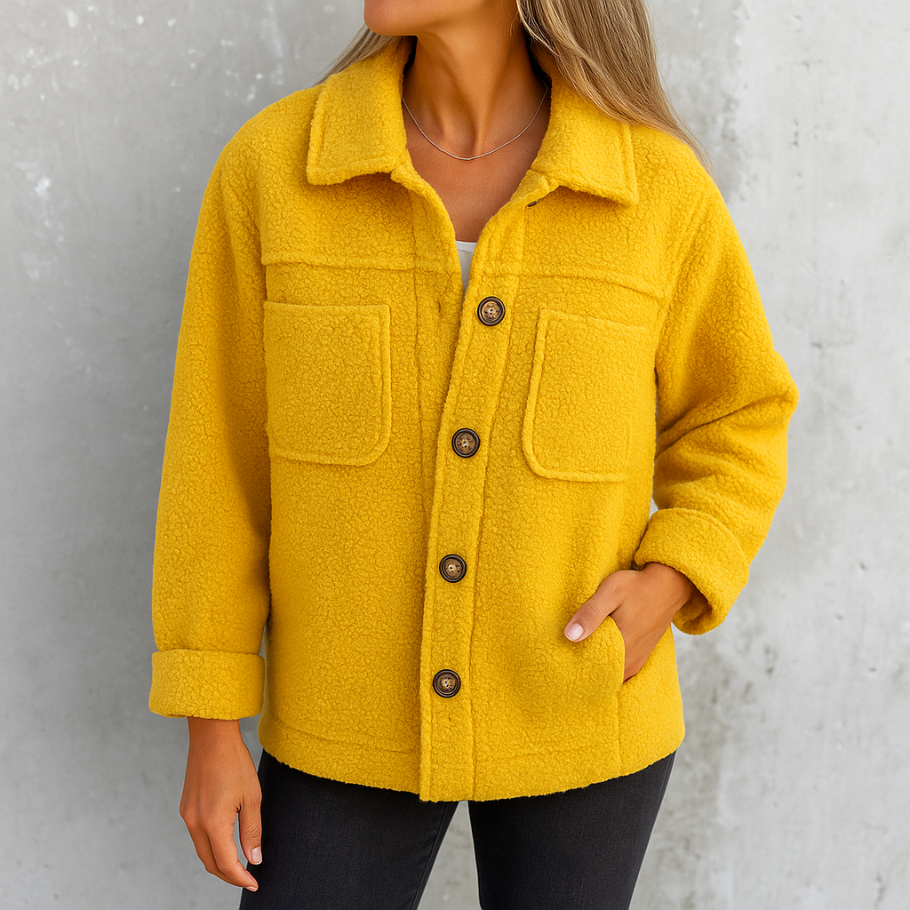 Katia™ | Weiche Fleecejacke mit Knöpfen