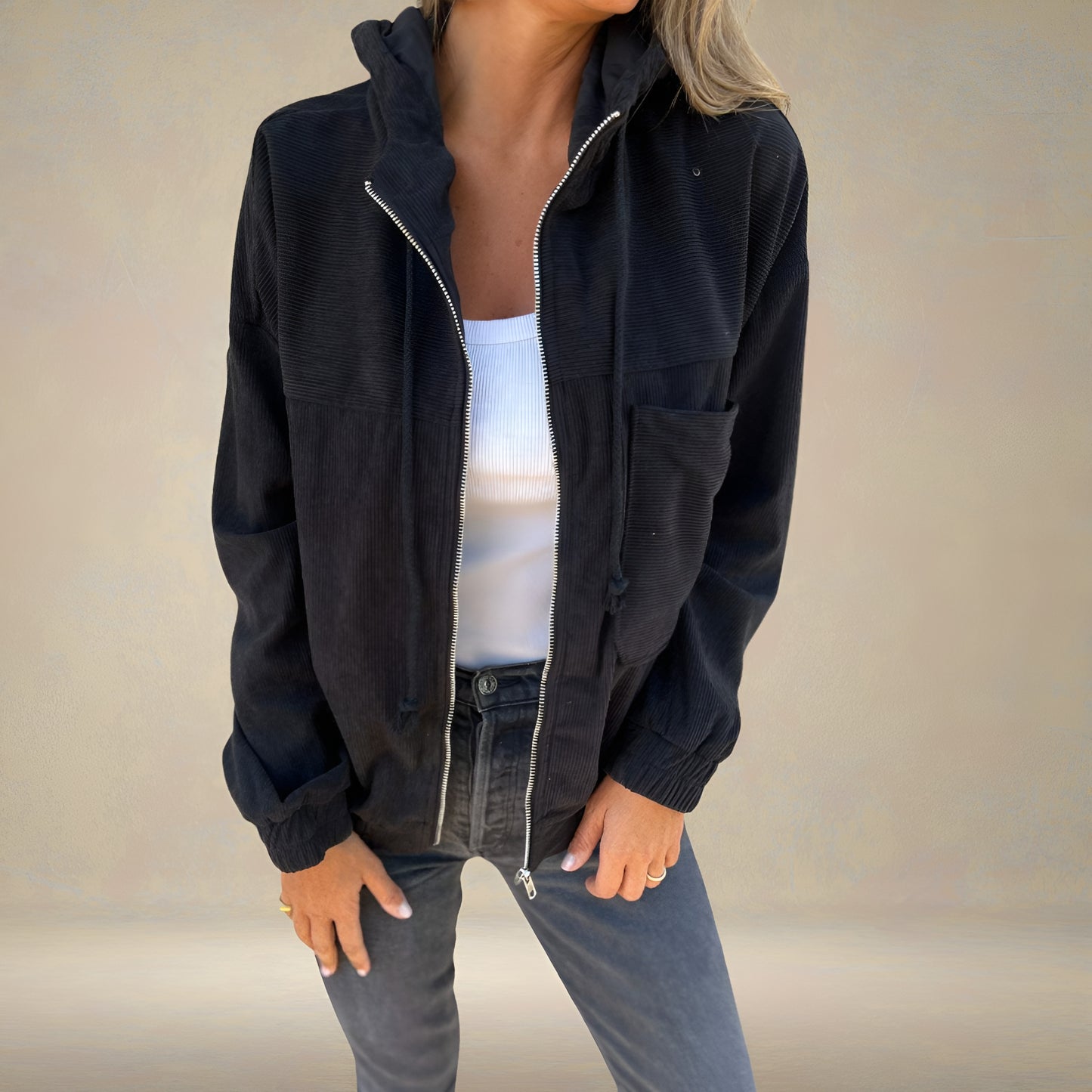 Elise™ | Weiche Jacke mit Kapuze und Reißverschluss