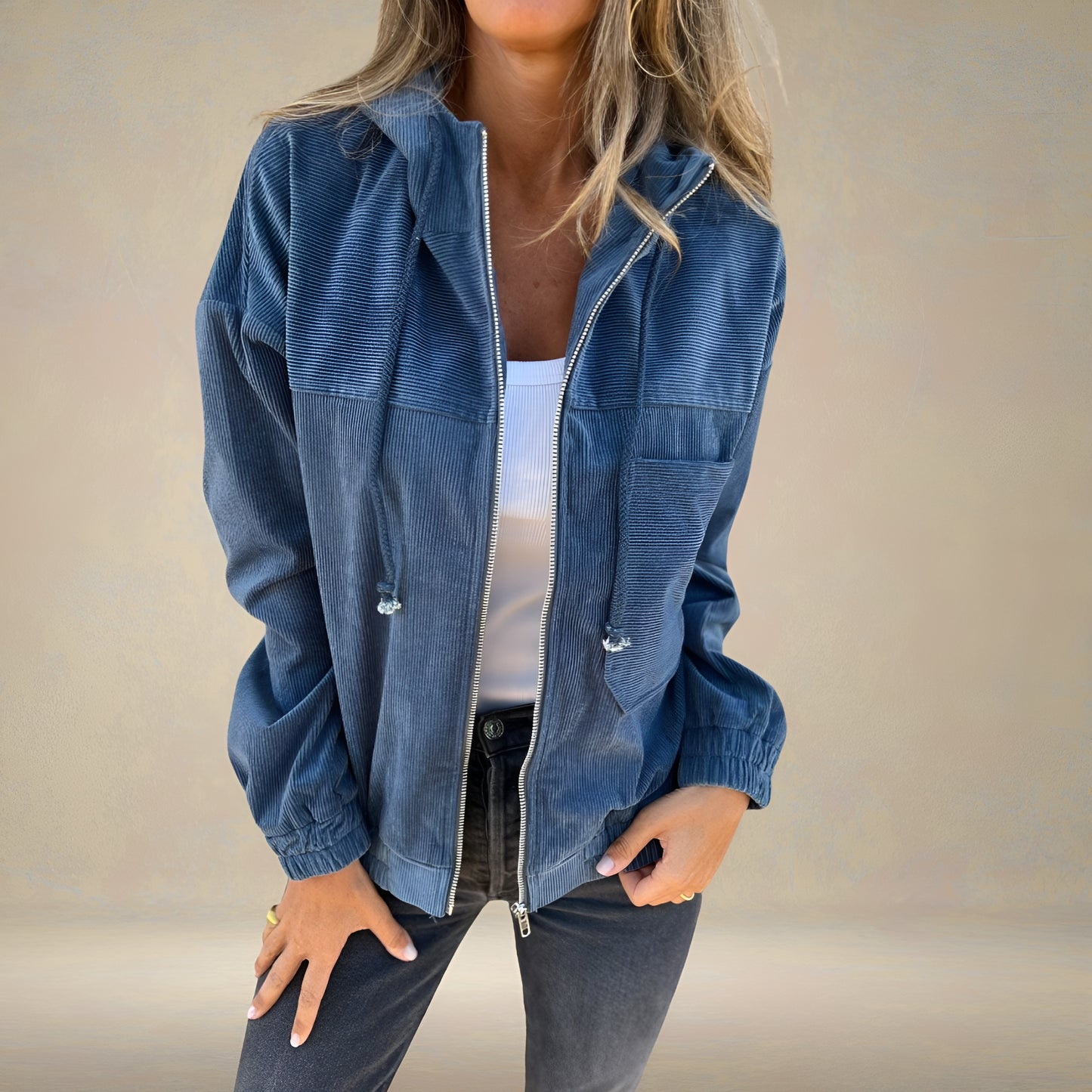 Elise™ | Weiche Jacke mit Kapuze und Reißverschluss