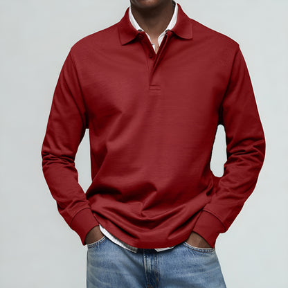 Lorenzo™ | Luxus-Poloshirt mit langen Ärmeln