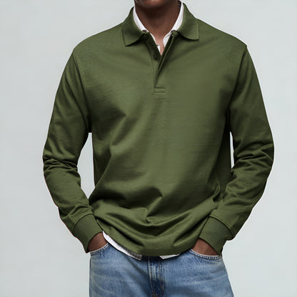 Lorenzo™ | Luxus-Poloshirt mit langen Ärmeln