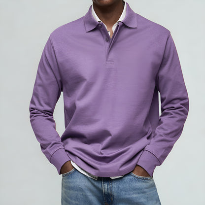 Lorenzo™ | Luxus-Poloshirt mit langen Ärmeln