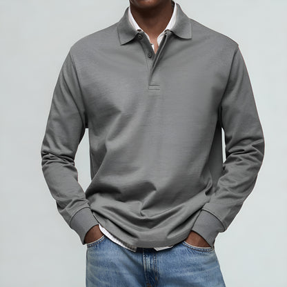 Lorenzo™ | Luxus-Poloshirt mit langen Ärmeln