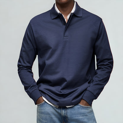 Lorenzo™ | Luxus-Poloshirt mit langen Ärmeln