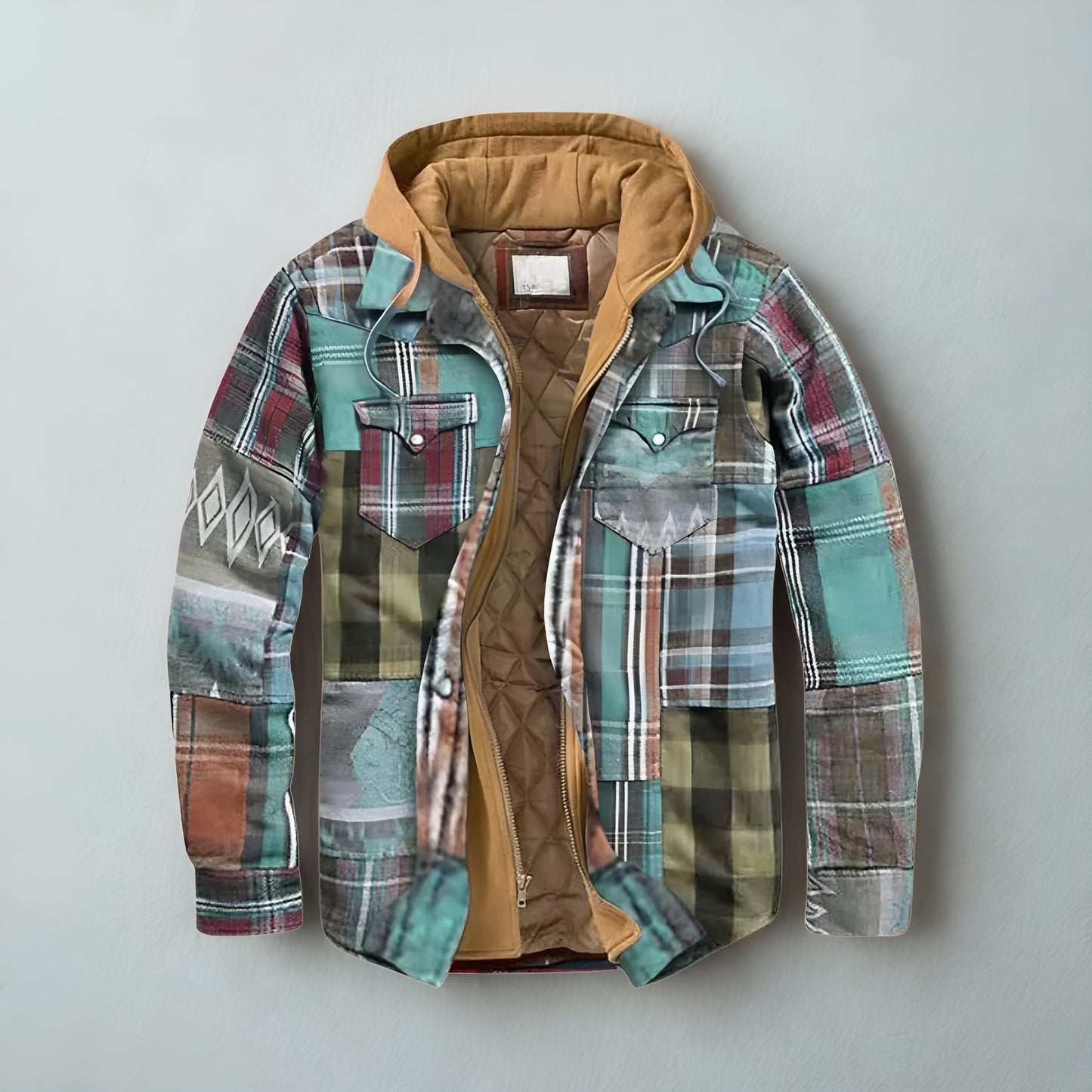 Savrani™ | Patchwork-Karo-Jacke mit Charakter