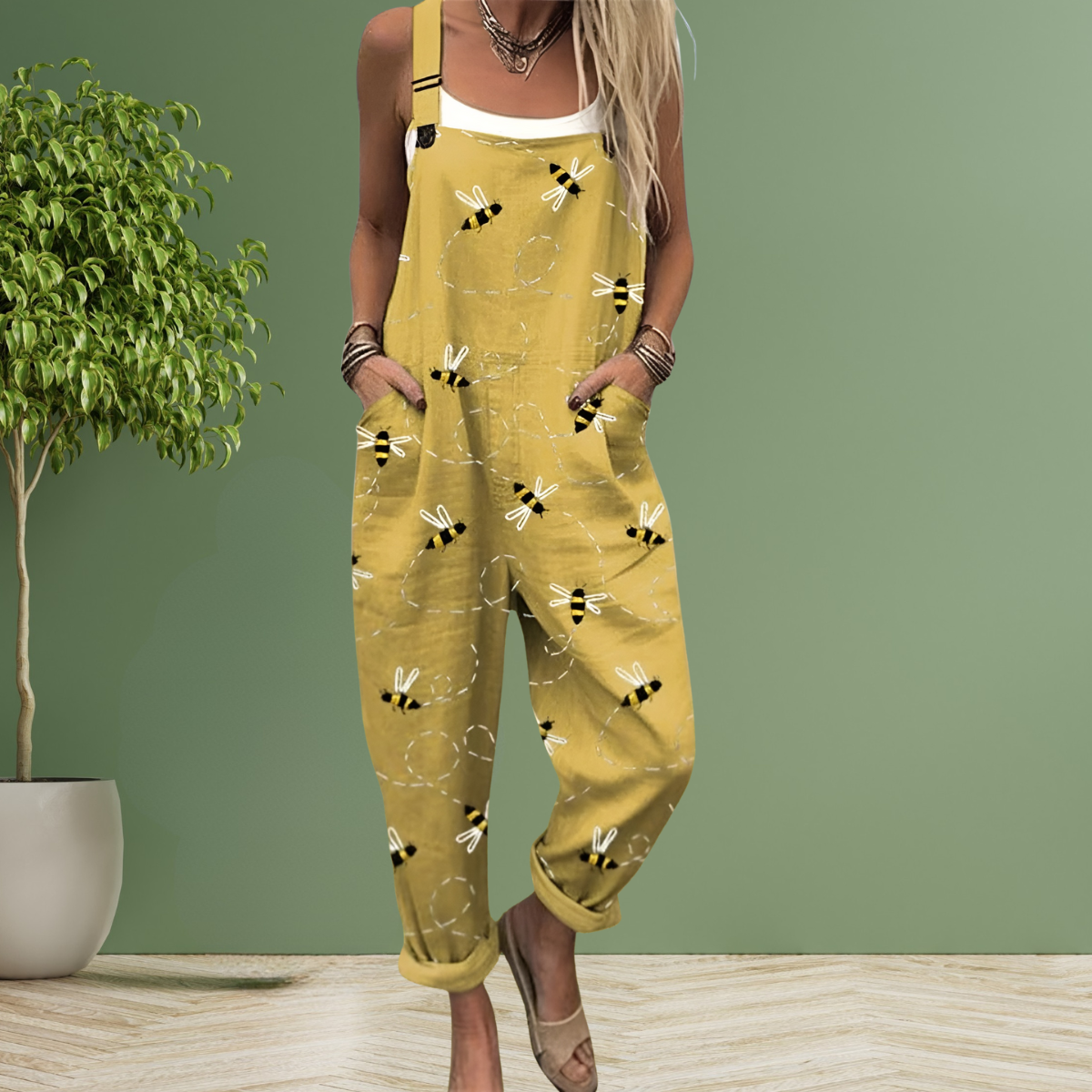 Leni™ | Bequemer Jumpsuit im Bauernhof-Stil
